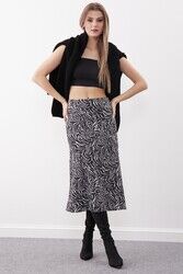 Kendinden Desenli Etek - 8