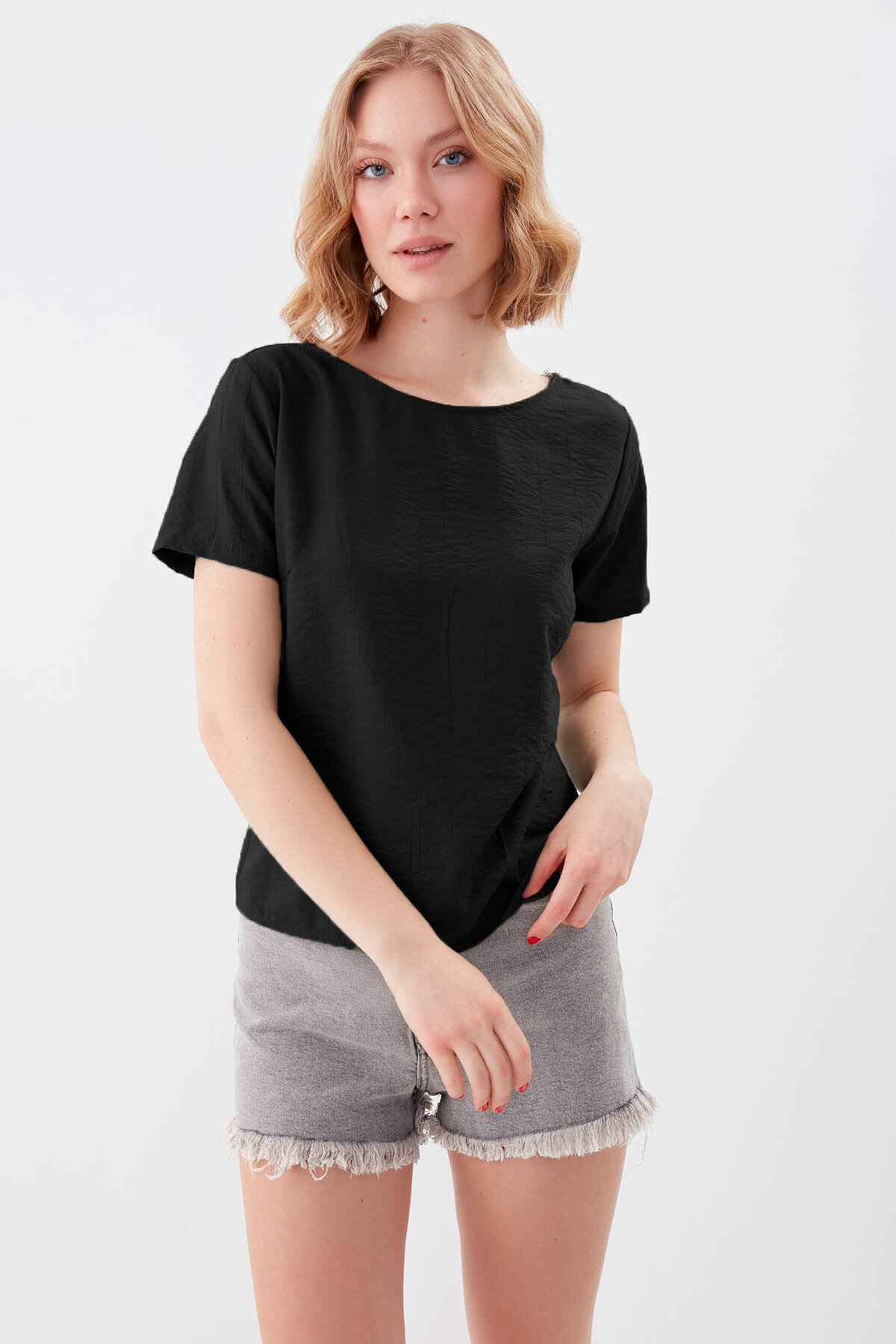 Kısa Kol Bluz - Thumbnail