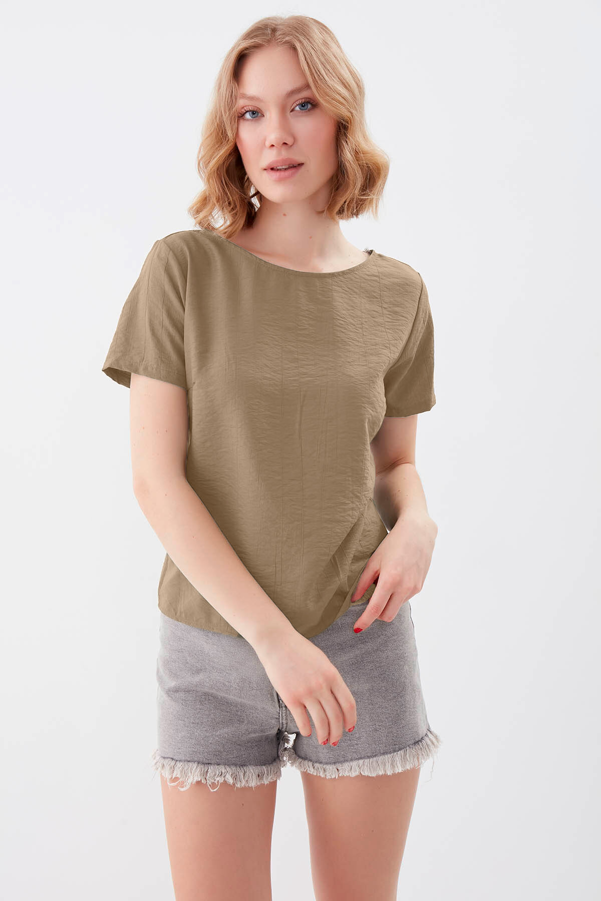 Kısa Kol Bluz - Thumbnail