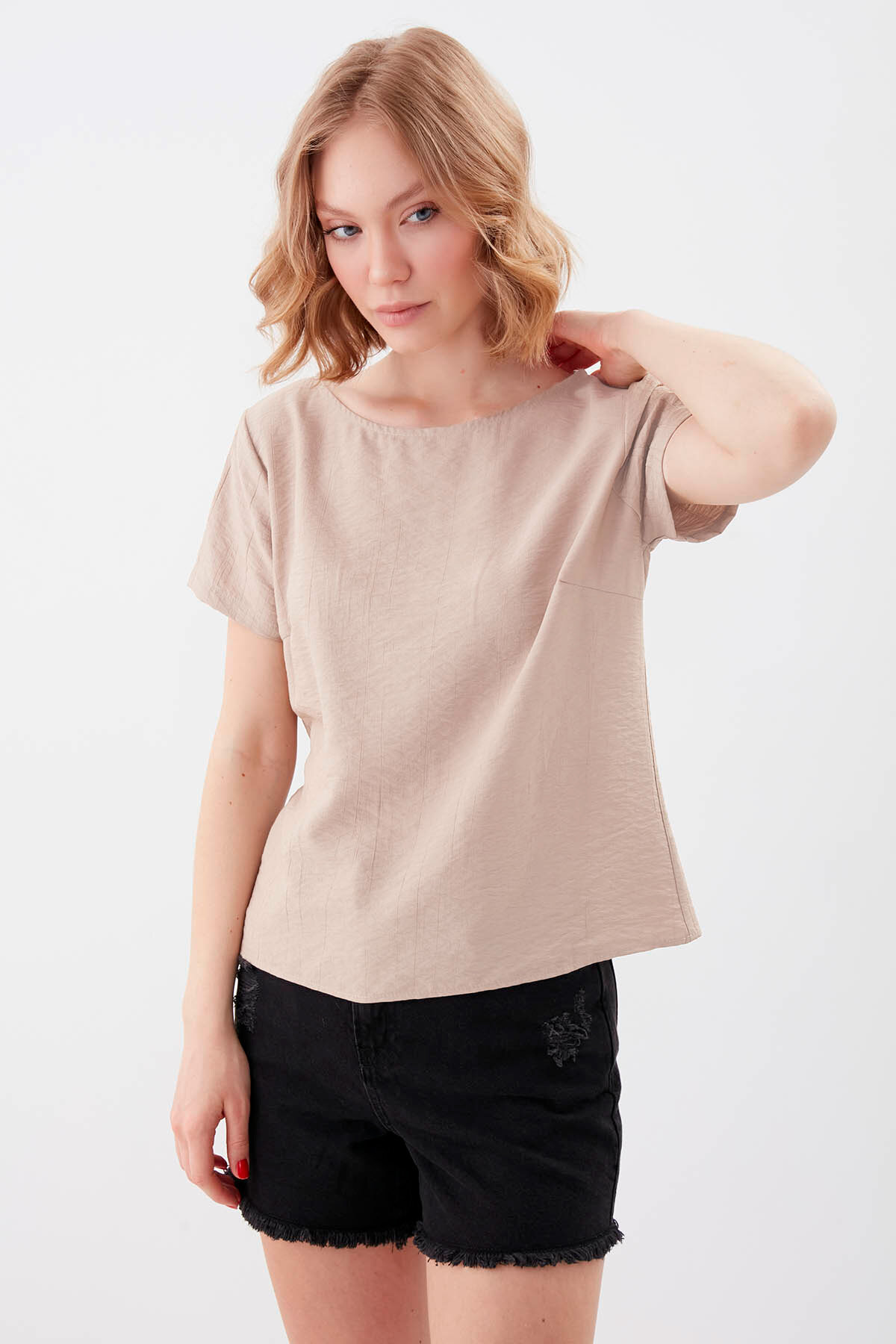 Kısa Kol Bluz - Thumbnail