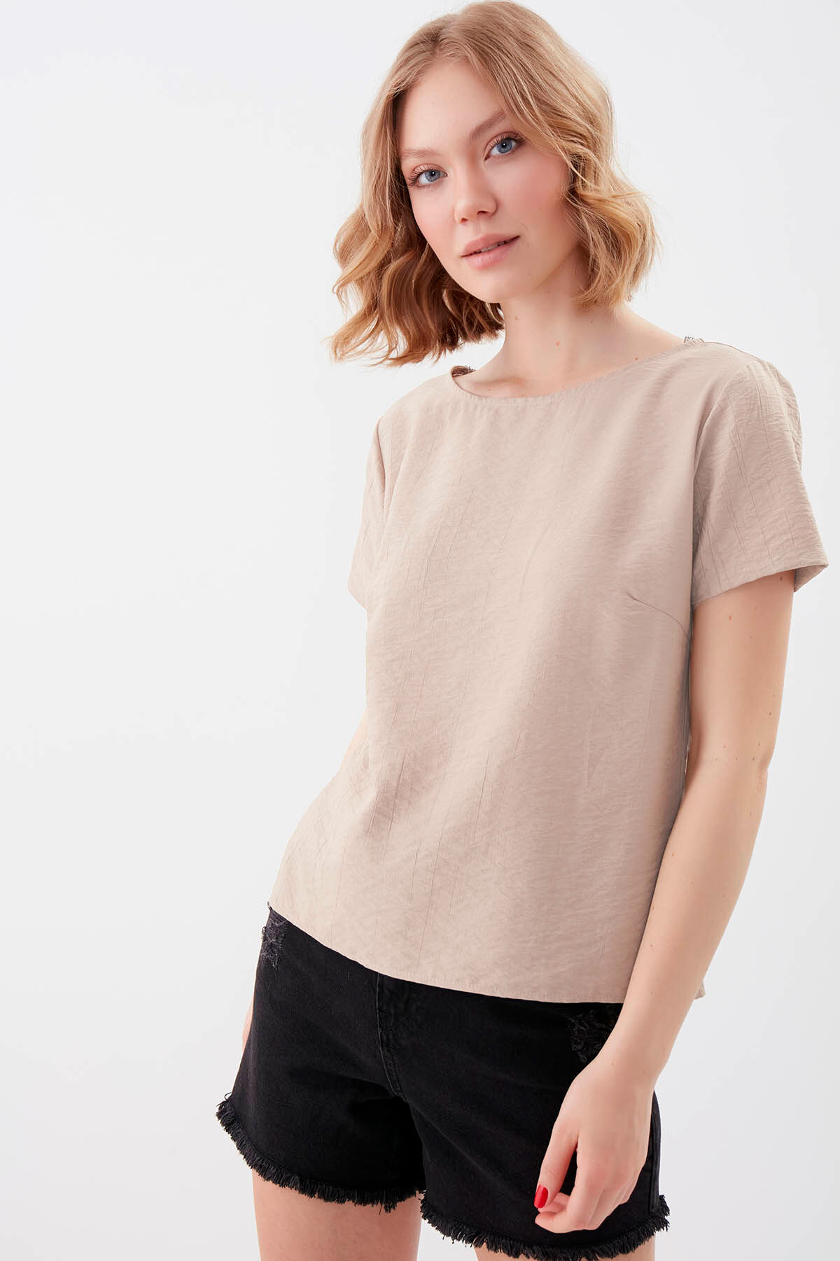 Kısa Kol Bluz - Thumbnail