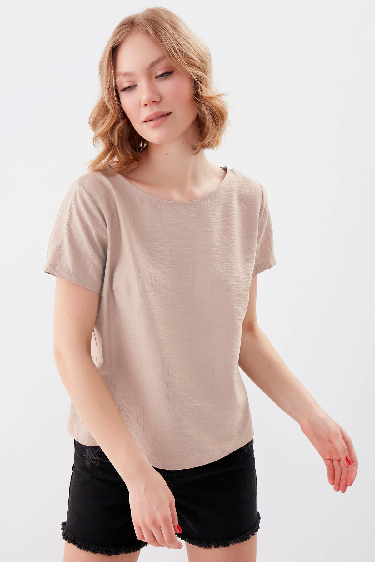 Kısa Kol Bluz - Thumbnail