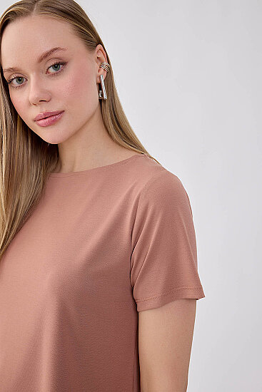 Kısa Kol Rahat Bluz - 8