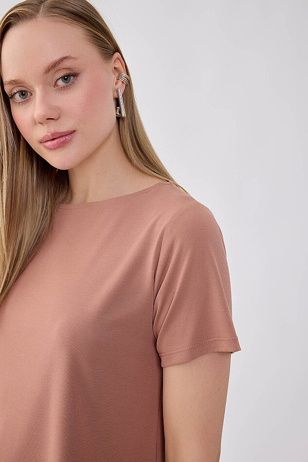 Kısa Kol Rahat Bluz - 8