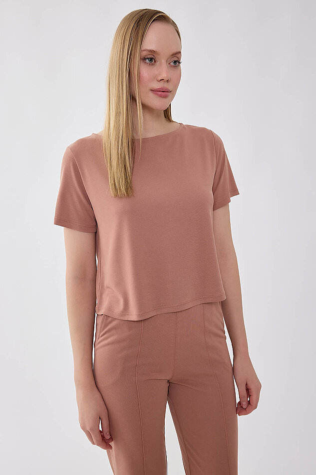 Kısa Kol Rahat Bluz - 9