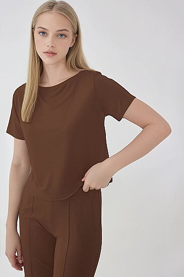 Kısa Kol Rahat Bluz - 13