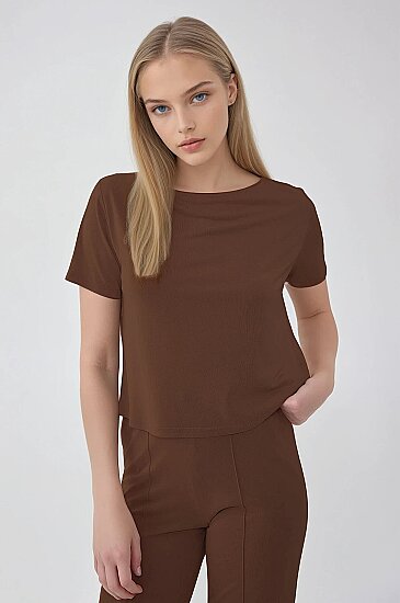 Kısa Kol Rahat Bluz - 14