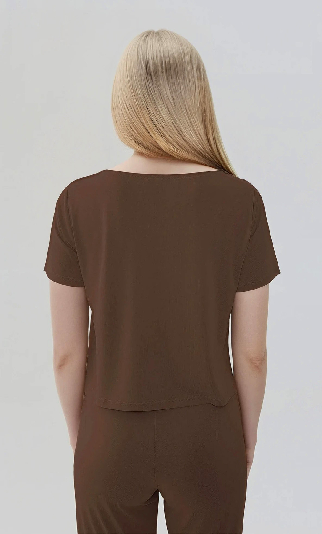 Kısa Kol Rahat Bluz - Thumbnail