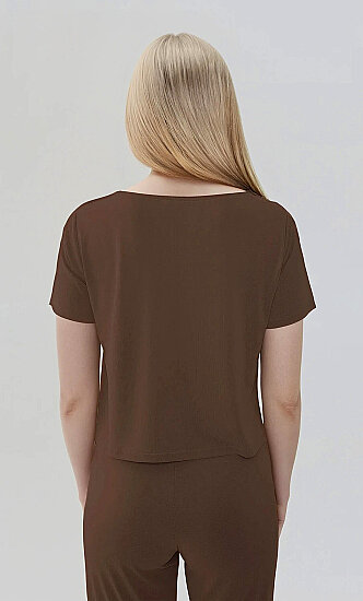 Kısa Kol Rahat Bluz - 15