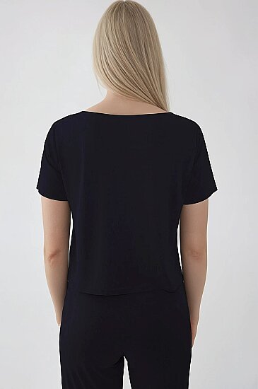 Kısa Kol Rahat Bluz - 19