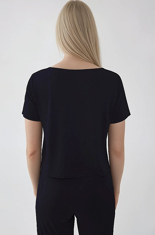 Kısa Kol Rahat Bluz - 19