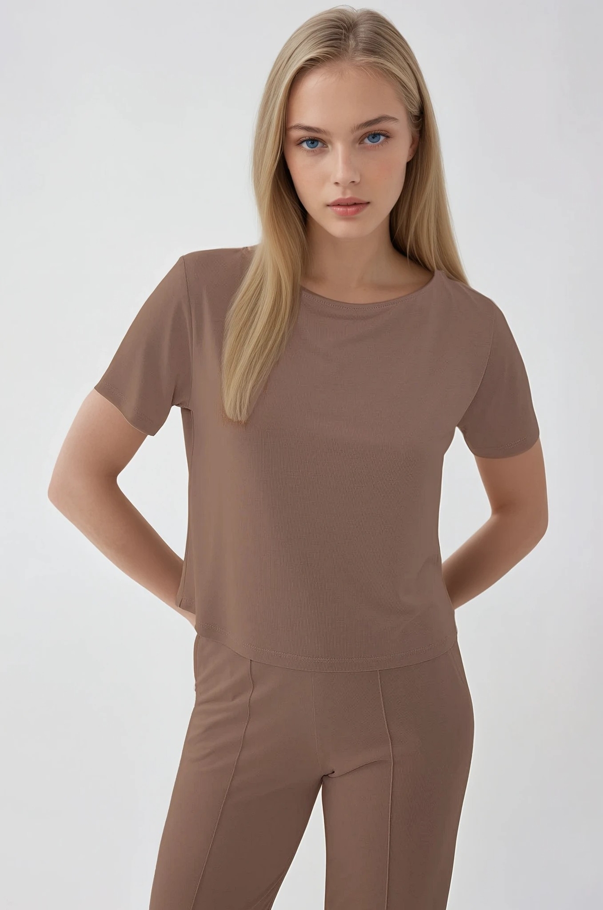 Kısa Kol Rahat Bluz - Thumbnail