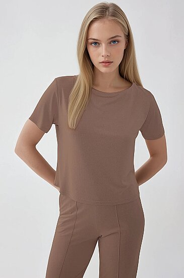 Kısa Kol Rahat Bluz - 21