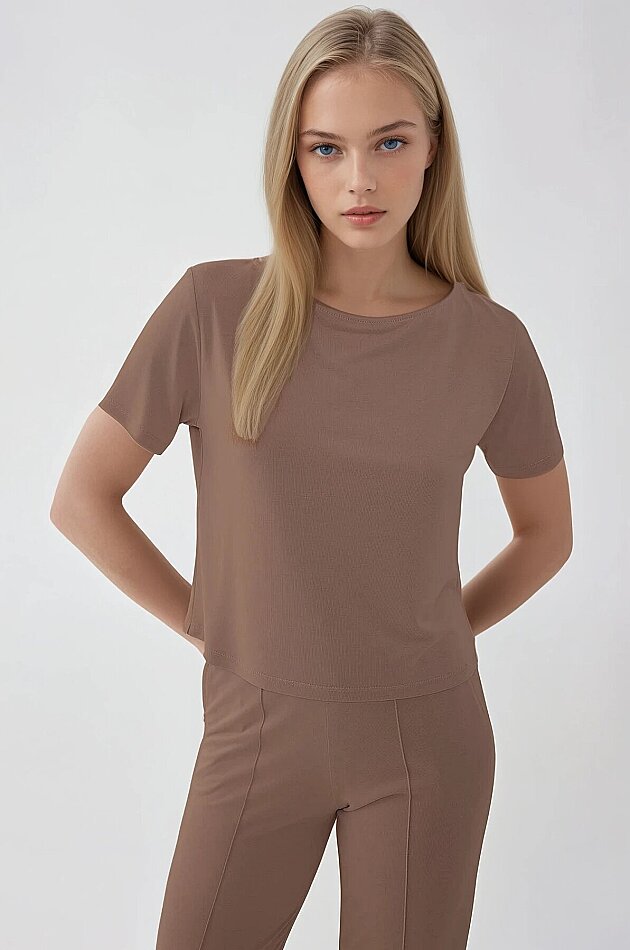 Kısa Kol Rahat Bluz - 21