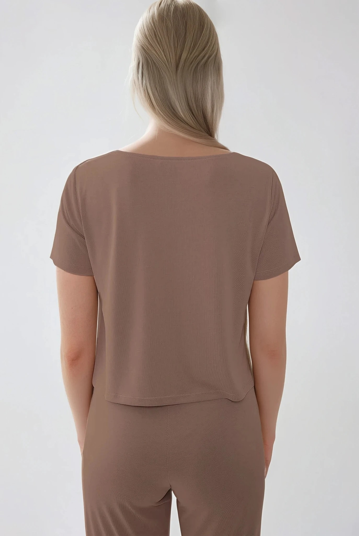 Kısa Kol Rahat Bluz - Thumbnail