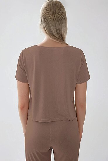 Kısa Kol Rahat Bluz - 23
