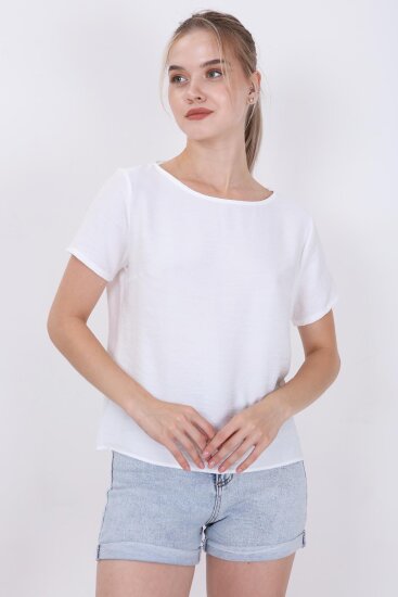 Kısa Kollu Crop Bluz - 7
