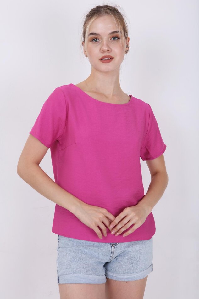 Kısa Kollu Crop Bluz - 11