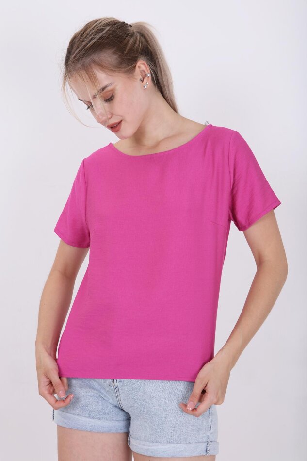 Kısa Kollu Crop Bluz - 12