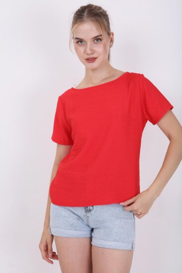 Kısa Kollu Crop Bluz - 15
