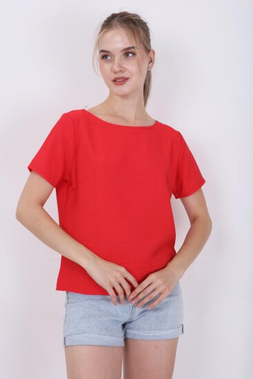 Kısa Kollu Crop Bluz - 16