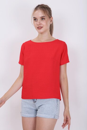 Kısa Kollu Crop Bluz - 18