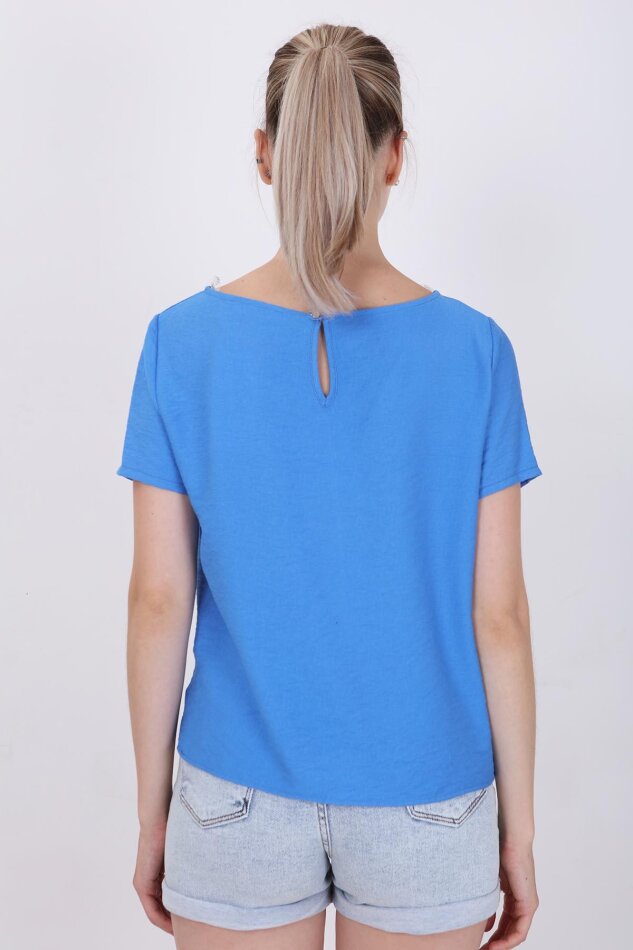 Kısa Kollu Crop Bluz - 24