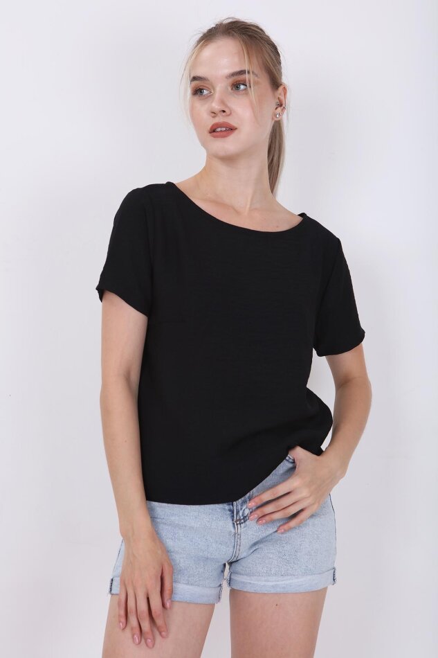 Kısa Kollu Crop Bluz - 26