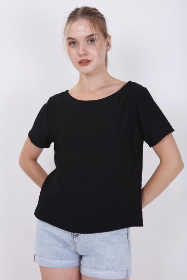Kısa Kollu Crop Bluz - 27
