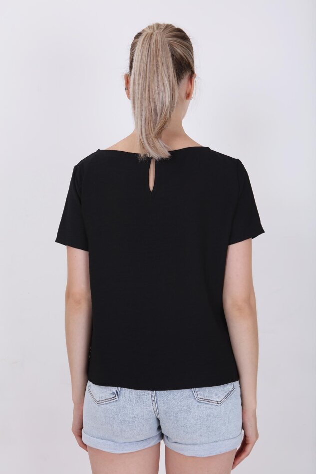 Kısa Kollu Crop Bluz - 29