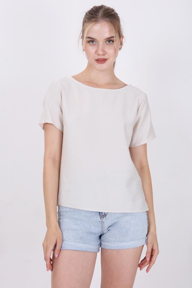Kısa Kollu Crop Bluz - 30