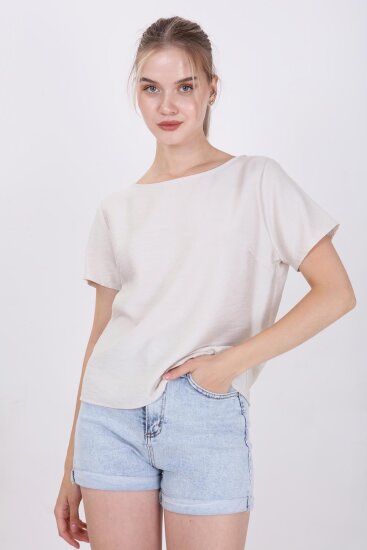 Kısa Kollu Crop Bluz - 31