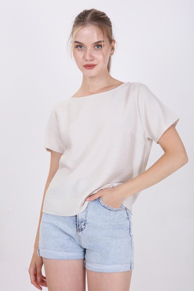 Kısa Kollu Crop Bluz - 31