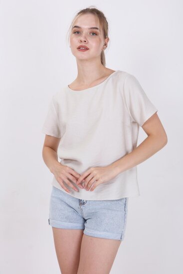 Kısa Kollu Crop Bluz - 33
