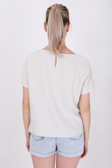 Kısa Kollu Crop Bluz - 34