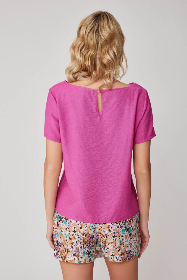 Kısa Kollu Crop Bluz - 5