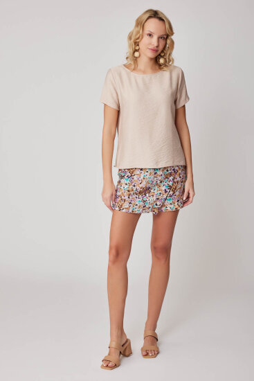 Kısa Kollu Crop Bluz - 35