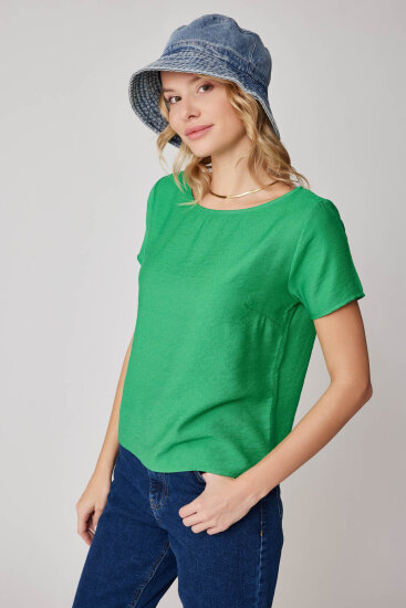 Kısa Kollu Crop Bluz - 45