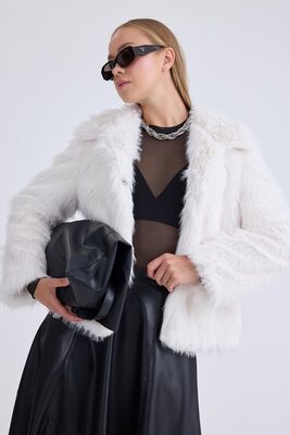 Kısa Peluş Ceket - Thumbnail (10)