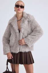 Kısa Peluş Ceket - 4