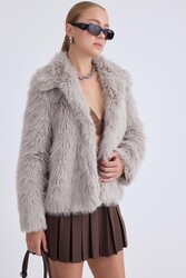 Kısa Peluş Ceket - 5