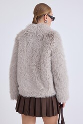 Kısa Peluş Ceket - 7