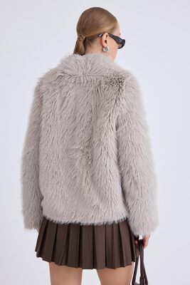 Kısa Peluş Ceket - Thumbnail (6)