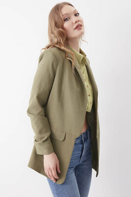 Kolu Büzgülü Viskon Keten Ceket - 39