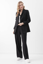 Kolu Büzgülü Viskon Keten Ceket - 14