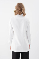 Kolu Büzgülü Viskon Keten Ceket - 59