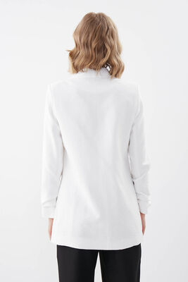 Kolu Büzgülü Viskon Keten Ceket - 59