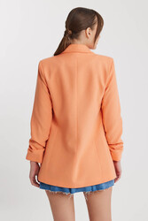 Kolu Büzgülü Viskon Keten Ceket - 66