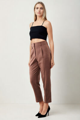 Küçük Cep Detaylı Ekose Pantolon - Thumbnail (6)