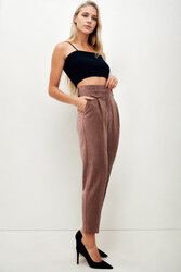 Küçük Cep Detaylı Ekose Pantolon - 8